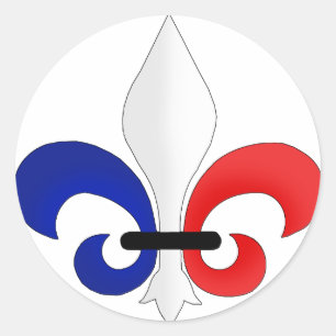 Fleur de lis France vlagkleuren Ronde Sticker