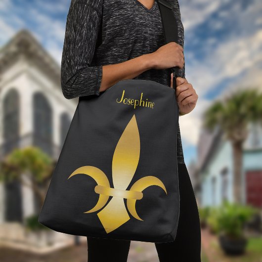 Fleur-De-Lis gepersonaliseerd Crossbody Tas