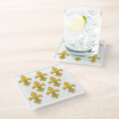 Fleur-de-lis Glazen Onderzetter (Schuin)