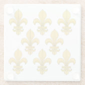Fleur-de-lis Glazen Onderzetter (Achterkant)