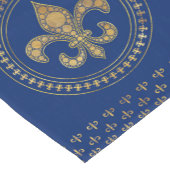 Fleur-de-lis - Gold en Royal Blue Korte Tafelloper (Hoek)