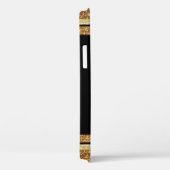 Fleur de Lis Gold Glitter Black Elegant French Case-Mate iPhone Case (Achterkant / Rechts)