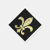 Fleur de Lis Gold Leaf Servet (Hoek)