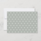 Fleur-de-lis Gray White Wedding RSVP Kaarten Kaartje (Achterkant)