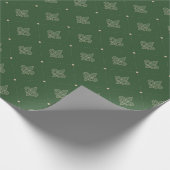 Fleur De Lis Green French Damask Pattern Cadeaupapier (Hoek)