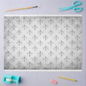 Fleur de Lis grijs ontkoppelpapier Tissuepapier (Craft)