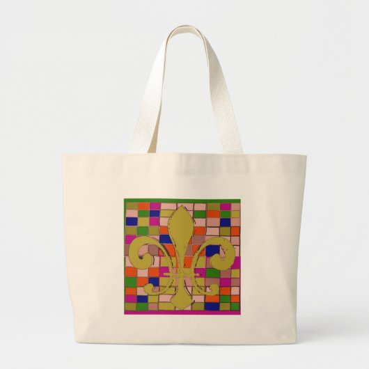 Fleur De Lis Grote Tote Bag (Voorkant)