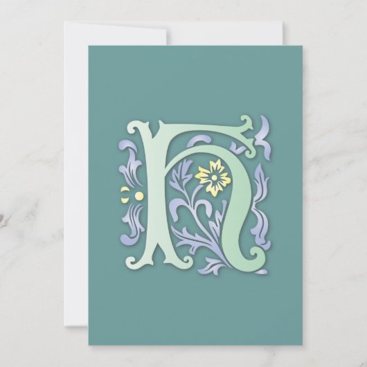 Fleur-de-lis H Monogram Kaart (Voorkant)