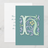 Fleur-de-lis H Monogram Kaart (Voorkant / Achterkant)