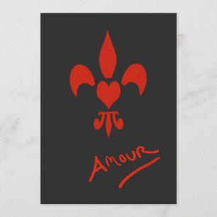 Fleur de Lis Heart Amour Party - Uitnodigingen