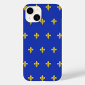 Fleur de Lis in de Royal Blue Phone Case (Achterkant)