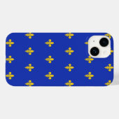 Fleur de Lis in de Royal Blue Phone Case (Achterkant (horizontaal))