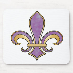Fleur de Lis in vaste kleur - Paarse plum Grape Muismat