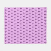 Fleur de Lis in Violet Paars op Lavender Fleece Deken (Voorkant (Horizontaal))