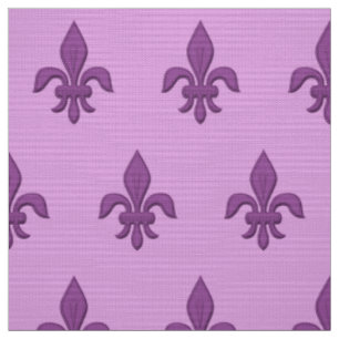 Fleur de Lis in Violet Paars op Lavender Stof
