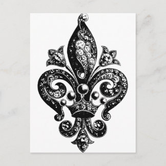 Fleur de Lis Intricate Briefkaart