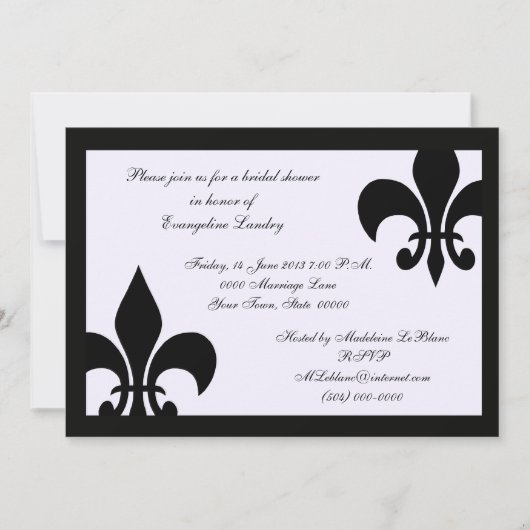 Fleur de Lis Invitations (Devant)