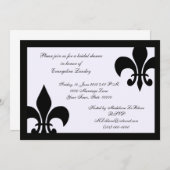 Fleur de Lis Invitations (Devant / Derrière)