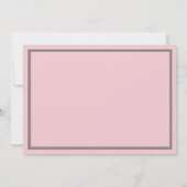 Fleur de Lis Invitations grise et rose-clair (Dos)