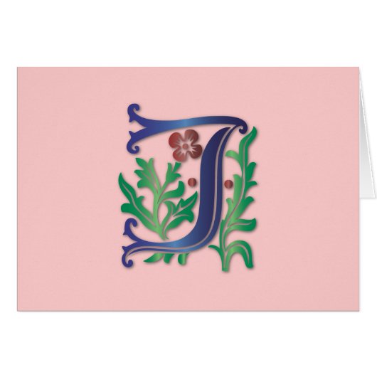 Fleur de lis J Monogramme (Devant horizontal)
