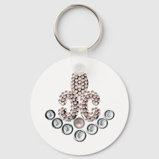 Fleur De Lis-jewelen Sleutelhanger (Voorkant)