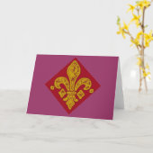 Fleur De Lis Kaart (Gele Bloem)