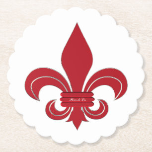 Fleur de Lis Kartonnen Onderzetters