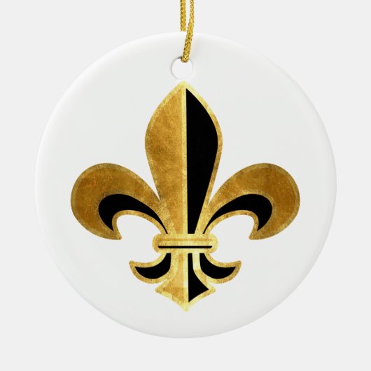 Fleur de lis keramisch ornament (Voorkant)