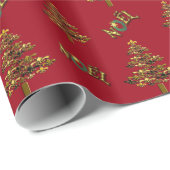 Fleur de Lis-kerstboom noel Cadeaupapier (Rol Hoek)