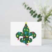 Fleur De Lis Kerstmis Feestdagenkaart (Staand voorkant)