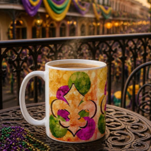 Fleur-de-Lis Kleurrijke koffiemok