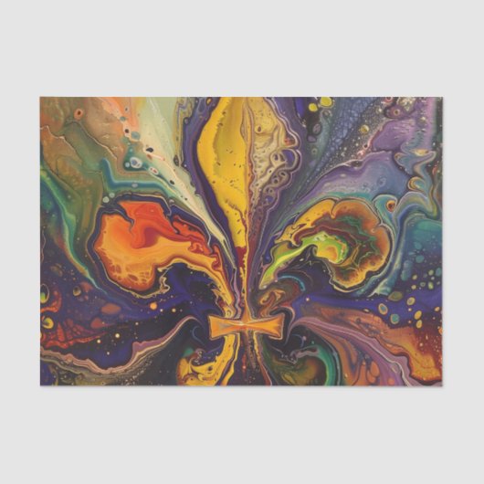 Fleur de Lis Kleurrijke Mardi Gras Tissuepapier (Voorkant)