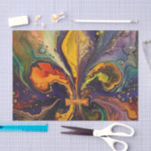 Fleur de Lis Kleurrijke Mardi Gras Tissuepapier (Craft)
