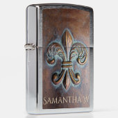 Fleur De Lis , kopervormig gedrukt (Rechts)