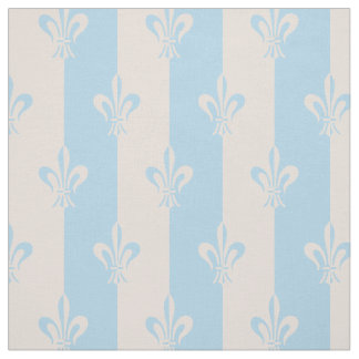 Fleur de Lis Light Blue & Pink Champagne Stof