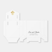 Fleur de Lis Love Bedankt Gold Wedding Bedankdoosjes (Uitgevouwen)