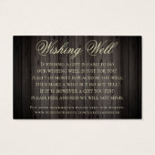 Fleur de Lis Lumières Rustiques | Mariage Wishing  (Dos)