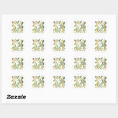 Fleur-de-lis M Monogram Ronde Sticker (Vel)