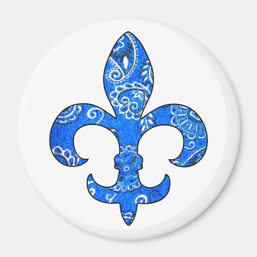 Fleur de lis Magnet Bandana (Devant)