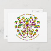 fleur de lis Mardi-Gras 2011 V-2 Briefkaart (Voorkant / Achterkant)