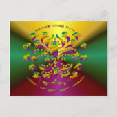 Fleur de lis Mardi-Gras 2011 V-2 Briefkaart (Voorkant)