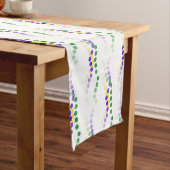 Fleur de Lis Mardi Gras Beads Table Runner Korte Tafelloper (Voorbeeld)
