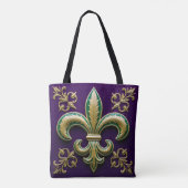 Fleur de lis Mardi Gras Decoratief Draagtas (Achterkant)