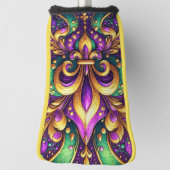 Fleur de Lis Mardi Gras Golfheadcover (Draai 90)
