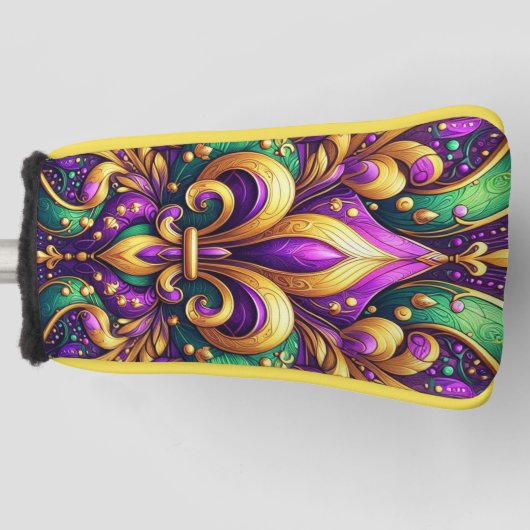 Fleur de Lis Mardi Gras Golfheadcover (Voorkant)