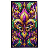Fleur de Lis Mardi Gras Klein Cadeauzakje (Achterkant)