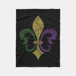 Fleur de Lis Mardi Gras New Orleans S Mannen Vrouw Fleece Deken