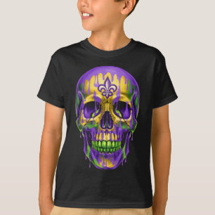 Fleur De Lis Mardi Gras Schedels Mannen Vrouwen Me T-shirt