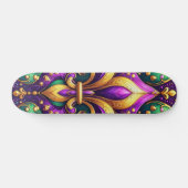 Fleur de Lis Mardi Gras Skateboard (Horizontaal)
