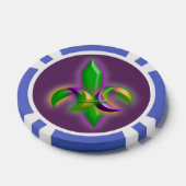 Fleur de lis Mardi Gras Stijl Party Poker Chips (Enkel)